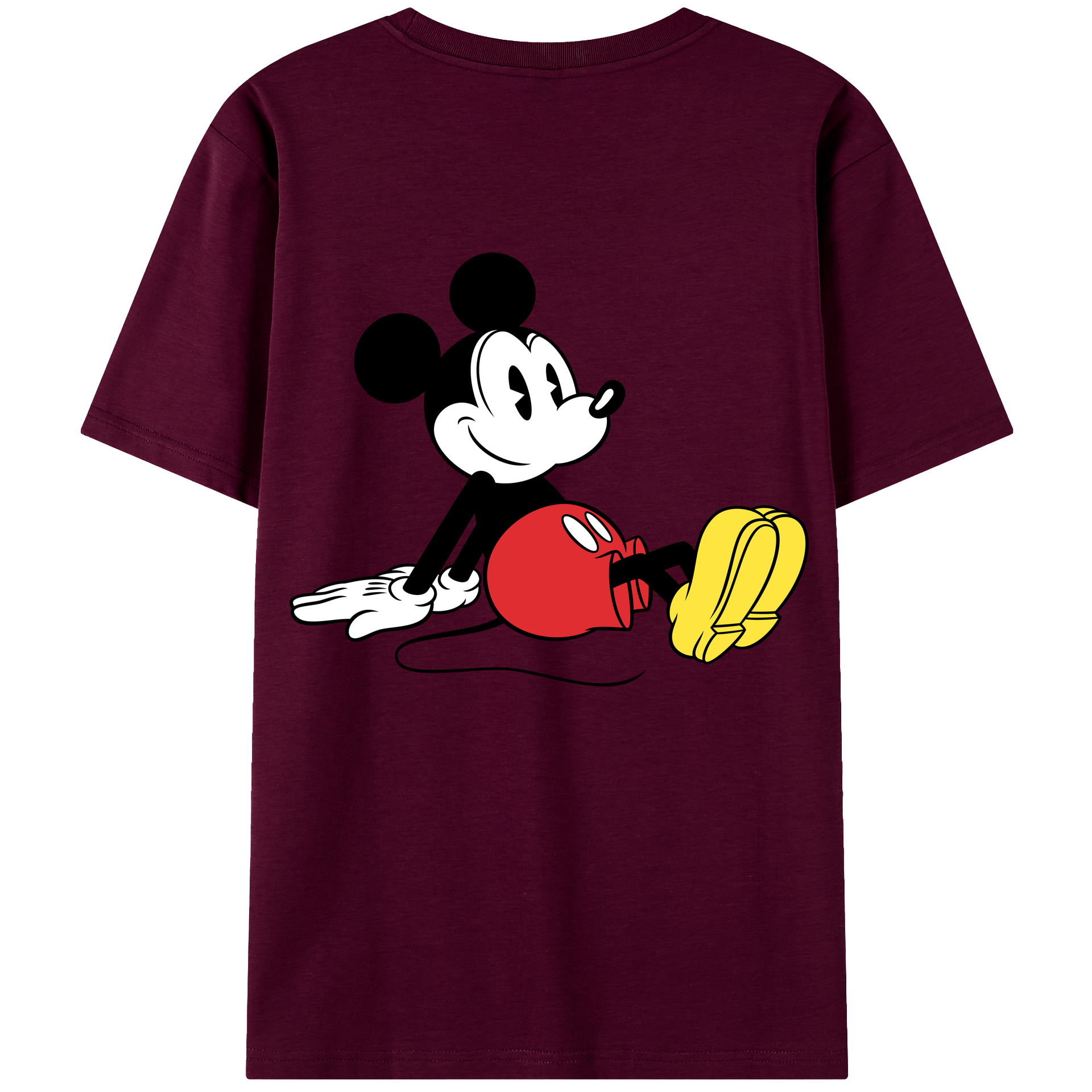 （画像用） ミッキーマウス Mickey Mouse レディース半袖Tシャツ(バックプリント)